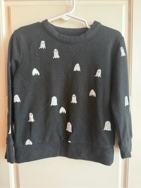 Chaser Black Sweatshirt with White Ghost Print
